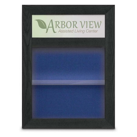 United Visual Products Outdoor Enclosed Combo Board, 48"x36", Gold Frame/Green & Surf UVCB4836ODG-GREEN-SURF